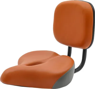 Obrázek produktu pro Sedlo na kolo, nastavitelná opěrka, široké polstrování, oranžové