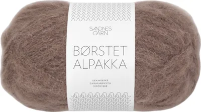 Produktbild von Sandnes Borstet Alpakka 50g - Alpaka-Garn eikenøtt 3161
