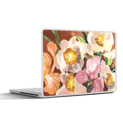 Produktbild von MuchoWow® Laptop Aufkleber Sticker Cover Blumen - Pflanzen - Orchidee - Kunst 36.5x27.5 cm - Laptop-Sticker