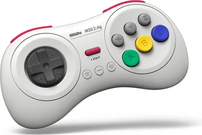 Produktbild von 8Bitdo M30 2.4G, Gamepad, Nintendo Switch, Richtungstasten, Menü-Taste, Schaltfläche Auswählen, Schaltfläche Start, Digital, Kabellos, Mikro-USB