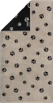 Zdjęcie produktu dla Cawö ręcznik frotte z serii We love Dogs6248-93 czarno-beżowy jamnik , Rozmiar:Ręcznik 50 x 100 cm