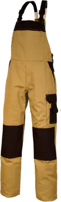 Produktbild von Eiko Latzhose beige schwarz Power Line 4957 Arbeitslatzhose Größe 56
