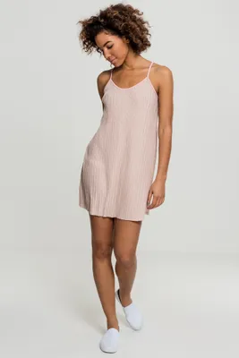 Obrázok produktu pre Dámske šaty Urban Classics Dámske džersejové plisované šaty lightrose - XL