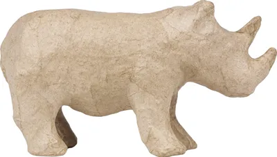 Produktbild von Clairefontaine décopatch Pappmaché-Nashorn Bastelartikel 13x5x7cm personalisierbar für Kinder ab 5 Jahren