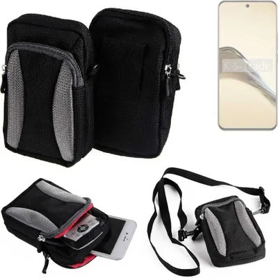 Produktbild von K-S-Trade Holster Schutz Hülle kompatibel mit Realme 13 Pro 5G Handy Hülle Gürteltasche Umhängetasche mit Zusatzfach schwarz