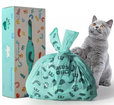 Immagine prodotto di Sacchetti biodegradabili per escrementi di cani PAWSHOLIC, con manico extra lungo, confezione da 180, colore verde