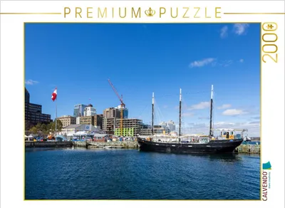 Produktbild von CALVENDO Puzzle Altes Segelboot im Hafen 2000 Teile Puzzle quer | 2000 Teile Lege-Größe 90x67cm Foto-Puzzle für glückliche Stunden