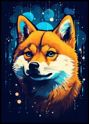 Zdjęcie produktu dla Plakat 67,5x95cm Lisek w Kosmosie