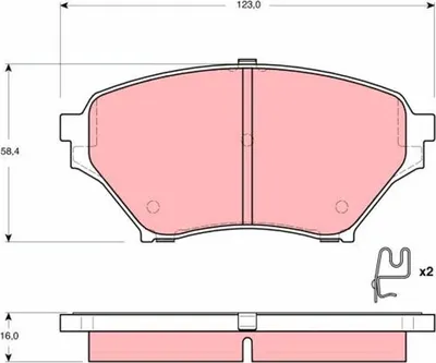 Produktbild von TRW Bremsbeläge Satz Vorne für MAZDA MX-5 II (NB) GDB3302