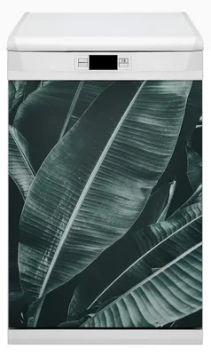 Produktbild von Dekorative Magnetmatte Küche Geschirrspüle 45x80 cm  Magnet für Spülmaschine  - Exotische Blätter