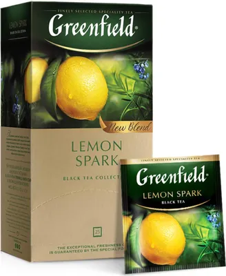 Produktbild von Greenfield Schwarztee Lemon Spark 25 Teebeutel schwarzer Tee Zitrone black Tea