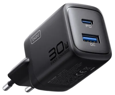 Produktbild von INIU 30W USB C Ladegerät, 1-Pack Mehrfach Netzteil, GaN Schnellladegerät