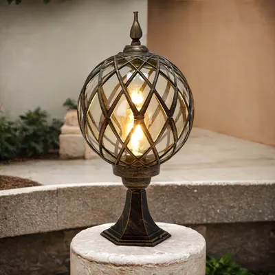 Obrázek produktu pro Venkovní podstavcové světlo v černé mědi vintage rustikální KAIRO path light lamp