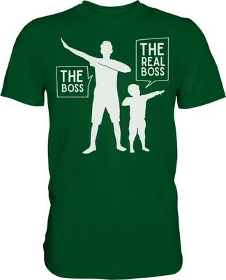 Produktbild von Vater Sohn Dabbing Papa und Kind T-Shirt – Bottle Green / S