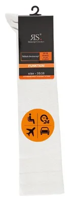 Produktbild von 2 Paar Reisestrümpfe Stützstrümpfe Kompressionsstrümpfe 43/46 weiß