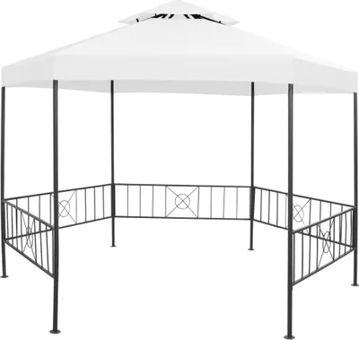 Image de Pavillon de jardin 323x275x265 cm Blanc 180 g/m