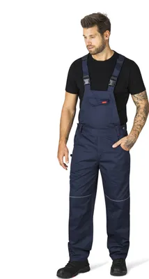 Produktbild von HERO by John Medoox EDMONTON BASIC WORKWEAR Herren Arbeits-Cargo-Latzhose Regular Fit 50 marine