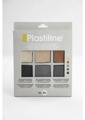 Produktbild von Plastiline Set Plasticine Sample Blocks Professionelle Modelliermasse 6 x 80 g