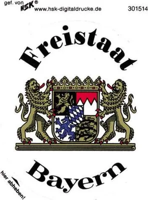 Produktbild von PVC - Aufkleber - Wappen Freistaat Bayern - 301514 - Gr. ca. 7,8 x 9,5 cm