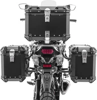 Immagine prodotto di Set valigia in alluminio + bauletto + portapacchi adatto per BMW R 1200 GS 13-18 alluminio