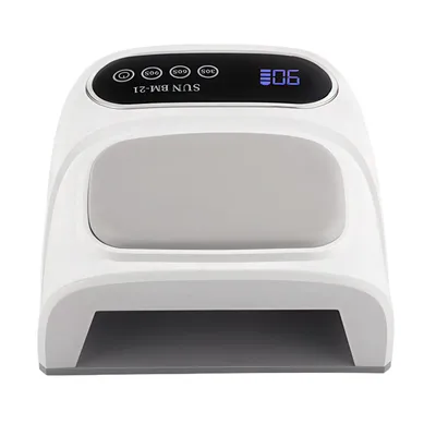 Produktbild von 360° LED UV-Nagellampe, professionelle Nagellampe, ausgestattet mit 42 LEDs, LCD-Display, 3 Timern sowie Infrarotsensoren für Hände und Füße