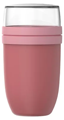 Produktbild von Mepal - Müslibecher xl Ellipse - Müslibecher To Go - Joghurtbecher To Go - Unterteilung für Joghurt & Müsli - Geeignet für Gefrierschrank, Mikrowelle & Spülmaschine - 750 + 300 ml - Vivid mauve