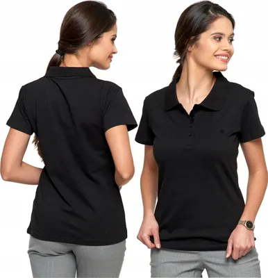 Produktbild von Moraj - Damenpoloshirt Schwarz - Poloshirt Größe M - Baumwollshirt - Kurzarmshirt