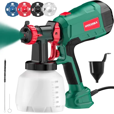 Image de Système de pulvérisation de peinture de 600 W, pistolet de pulvérisation HVLP de 1200 ml, 3 modes de pulvérisation, 4 buses
