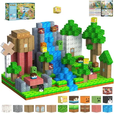 Obrázok produktu pre Magnetické stavebné bloky 108 kusov, Montessori hračka, pre deti