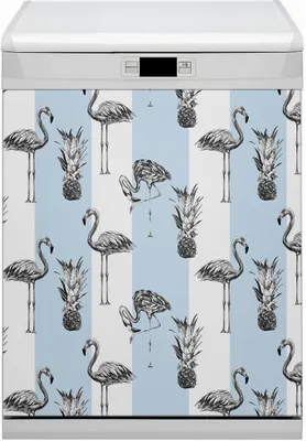 Produktbild von Magnete  Küche Magnetmatte Magnet für Spülmaschine Abwaschbar Nachbildung 60x70 cm  - Flamingo und Ananas