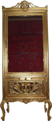 Immagine prodotto di Casa Padrino Vetrina barocca Oro / Bordeaux - Mobile - Vetrina da soggiorno - Aspetto antico