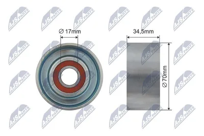 Produktbild von NTY RNK-NS-038 Spannrolle Keilrippenriemen 70mm für NISSAN MURANO (Z51)