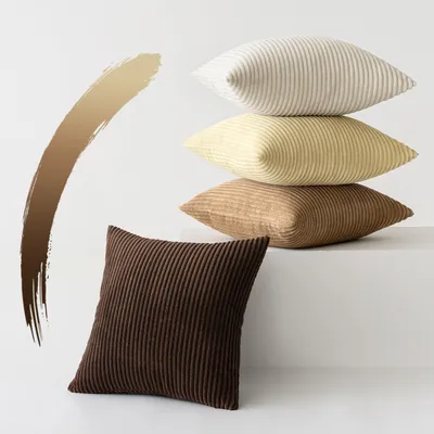 Produktbild von Kissenbezüge Kordsamt 4er Set 50x50 cm Braun