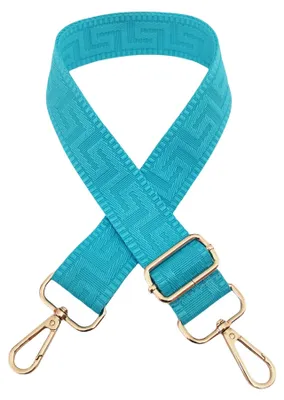 Produktbild von Verstellbarer Schultergurt für Taschen - 72-130 cm Ersatz-Taschengurt mit Karabiner - 3,8 cm breiter Riemen - Himmelblau