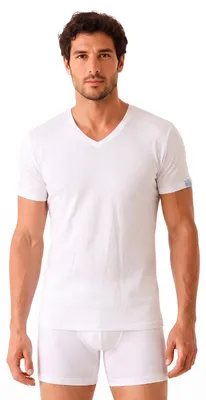 Immagine prodotto di T-shirt Abanderado da uomo a maniche corte con scollo a V A0DGO