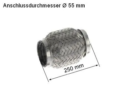 Obrázek produktu pro HJS 83 00 8524 Výfukový systém s ohebným potrubím Výfukové potrubí