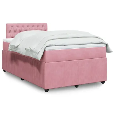 Produktbild von Möbel Boxspringbett mit Matratze Rosa 120x200 cm Samt - Klassische Betten 3287721
