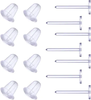 Imagen del producto de Pendientes transparentes, de plástico, ligeros, para el lóbulo de la oreja