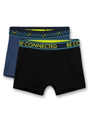 Produktbild von Sanetta Jungen-Hipshorts (Doppelpack) dunkelblau und schwarz 140