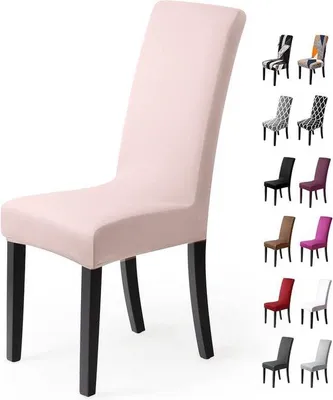 Immagine prodotto di Famanu, 6 copri-sedia elasticizzati, color rosa chiaro