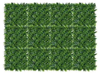 Immagine prodotto di Pannelli murali con piante artificiali - 50 x 50 cm - Tappeti in bosso - Resistenti ai raggi UV - Decorazioni per giardino - Set da 12 - Verde A