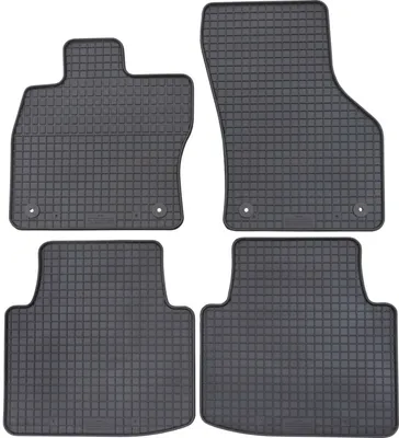 Zdjęcie produktu dla do Skoda Superb III sedan od 06/2015 pasują dywaniki gumowe PETEX 4-częściowe czarne dywaniki na każdą pogodę gumowe dywaniki podłogowe