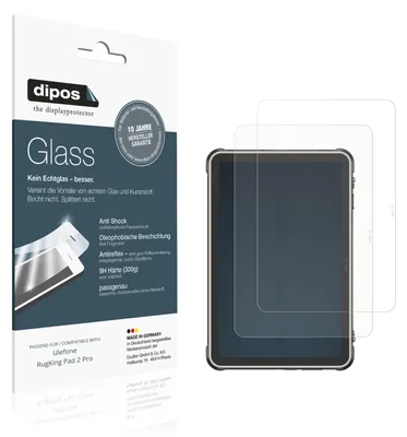 Immagine prodotto di 2x Pellicola Protettiva per Ulefone RugKing Pad 2 Pro Protezione opaco Vetro Flessibile 9H dipos