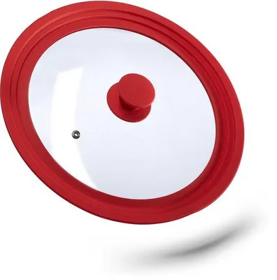 Produktbild von Famanu Glasdeckel Ø 26 - 30 cm - spülmaschinenfest - rot