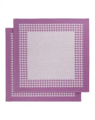Produktbild von küchentuch 65x65 cm Baumwolle weiß/fuchsia 2 Stück