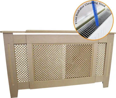 Produktbild von MonsterShop Heizkörperverkleidung Heizkörperabdeckung Heizkörper Abdeckung Heizungsabdeckung Gitter Abdeckung 1400mm-1920mm L x 820mm H x 205mm B