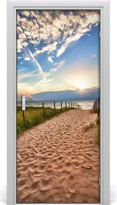 Produktbild von Tulup Türaufkleber 95x205 cm Dekorative Aufkleber Selbstklebend Wasserdichte Tapete Abnehmbar Schlafzimmer Wohnzimmer Wohnkultur - Weg zum Strand