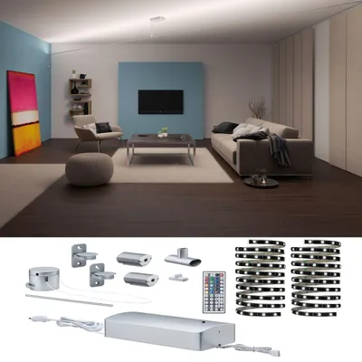 Produktbild von Paulmann Function Flying Stripe Set RGB 6m 26,5W 230/12V 48VA Weiß/Alu Kunststoff