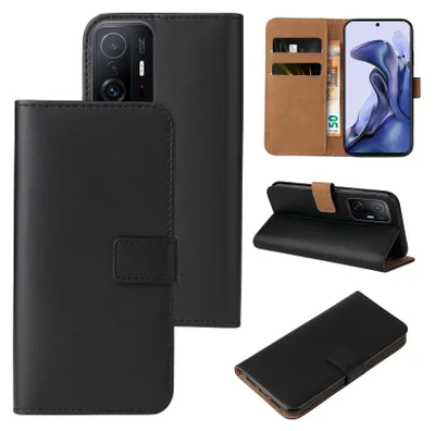 Produktbild von Handy Hülle für Xiaomi 11T / 11T Pro Klapphülle Bookcase Flip Cover Handy Tasche Etui Farbe: Schwarz