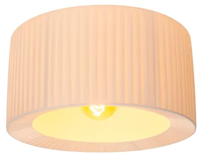 Image de Plafonnier FOLD blanc 1xE27x40W en tissu, dimensions : 22x40x40 cm, IP20, Lucide